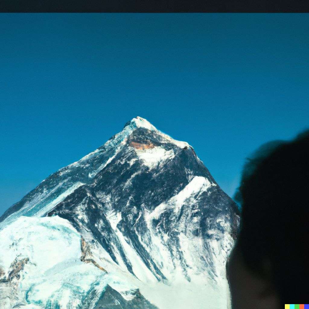 someone gazing at Mount Everest, photograph taken by Alex Prager